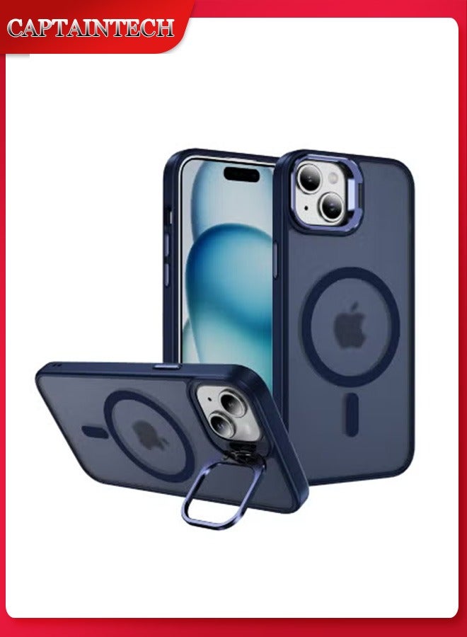Captaintech MagSafe iPhone 15 Plus Case -Grade Protection with Built-in Stand | Scratch-Resistant Classic Series Cover - Image 1