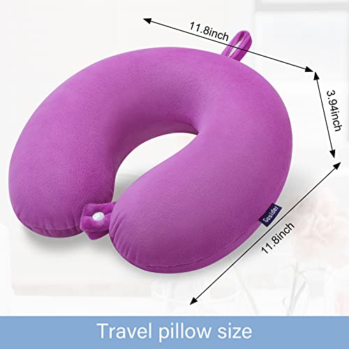 Gosider Travel Pillow Comfortable Neck Pillow U Shape Memory Foam Support Neck and Head Portable Travel Neck Pillow Suitable for Airplane, Trains, Self-Driving Cars - Image 3