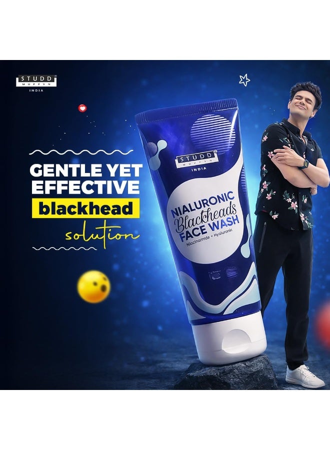 Studd Muffyn | Nialuronic Blackheads Face Wash | Deep Cleansing, Hydrating & Gentle Exfoliating Face Cleanser | With Aloe Vera | Suitable for All Skin Types | 100ml - Image 2