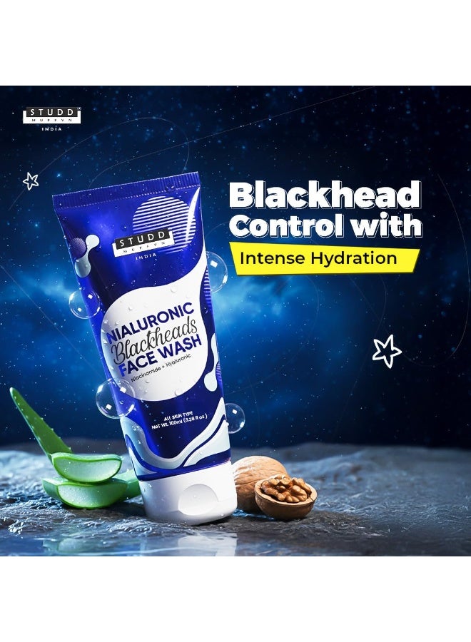 Studd Muffyn | Nialuronic Blackheads Face Wash | Deep Cleansing, Hydrating & Gentle Exfoliating Face Cleanser | With Aloe Vera | Suitable for All Skin Types | 100ml - Image 4