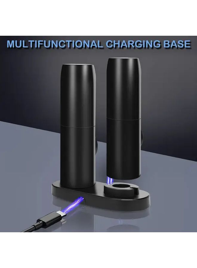 Rechargeable Electric Salt And Pepper Grinder With LED Light Adjustable Coarseness Model 15C 2 Large Capacity For Kitchen BBQ Outdoor Wedding Gift - Image 3