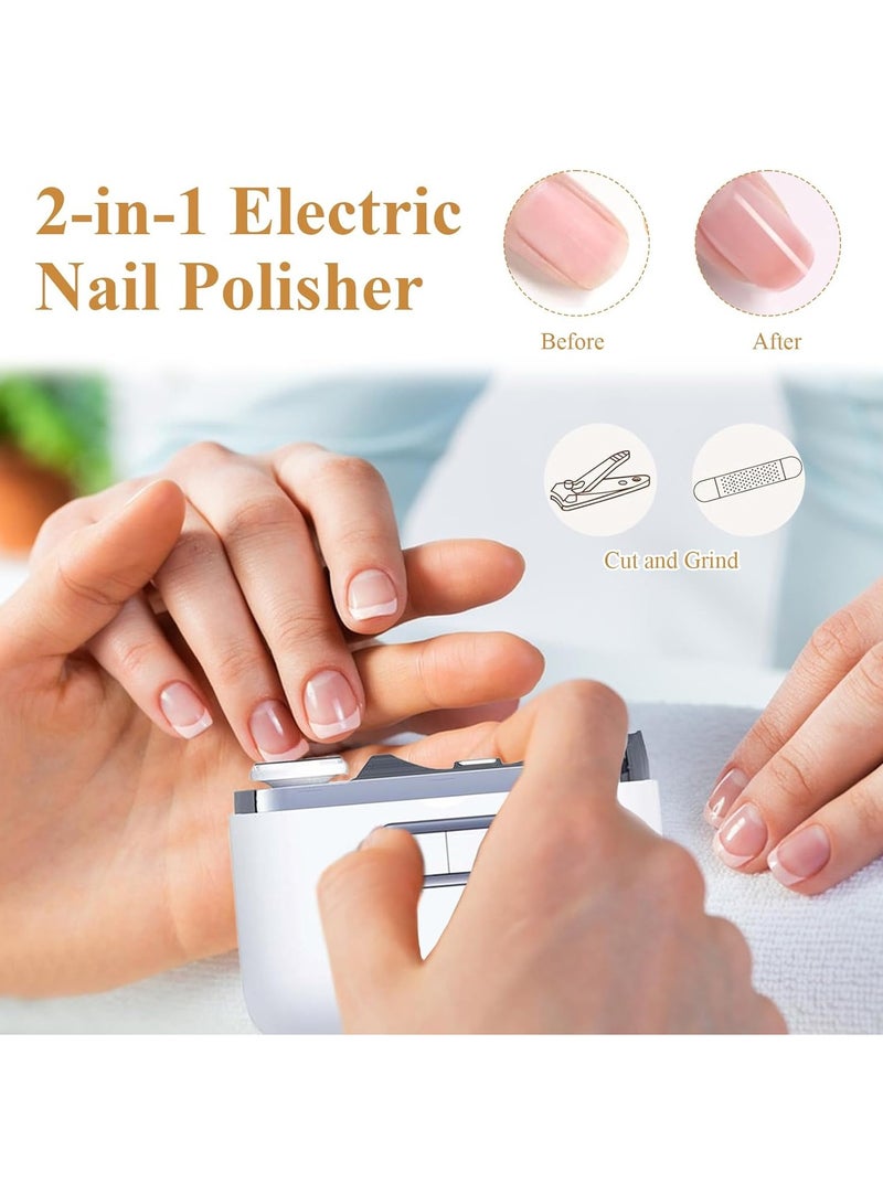 2-Speed Electric Toenail Clipper 2-in-1 Cutting and Grinding Automatic Nail Clipper Rechargeable Fingernail Clippers for Kids Adults Elderly  - Image 2