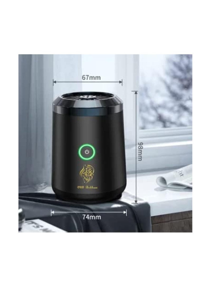 Oud Bukhoor Incense Burner for Car & Home, Mini Size – Ideal for Aromatic Decor & Fragrance Diffusion, Portable USB Type-C Rechargeable  - Image 3