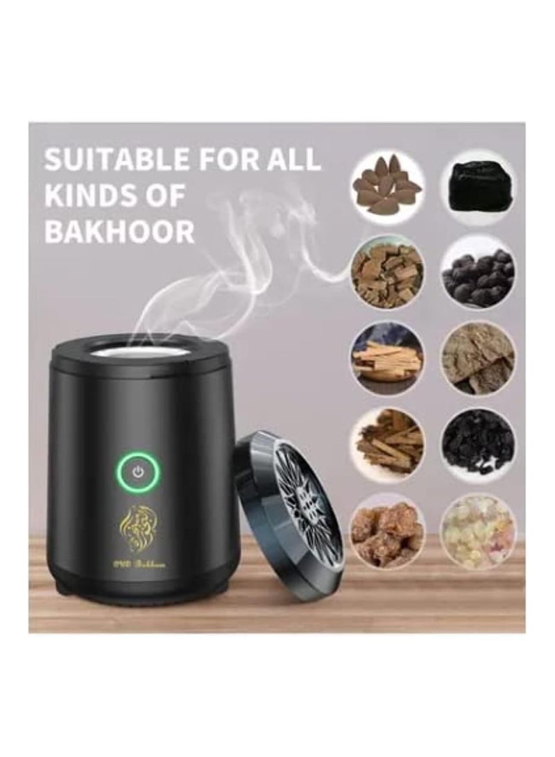 Oud Bukhoor Incense Burner for Car & Home, Mini Size – Ideal for Aromatic Decor & Fragrance Diffusion, Portable USB Type-C Rechargeable  - Image 4