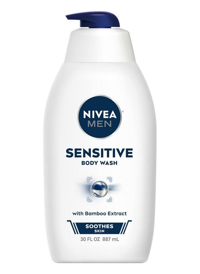 NIVEA MEN Sensitive Body Wash For Sensitive Skin With Bamboo Extract 30 Fl Oz Bottle  - Image 2