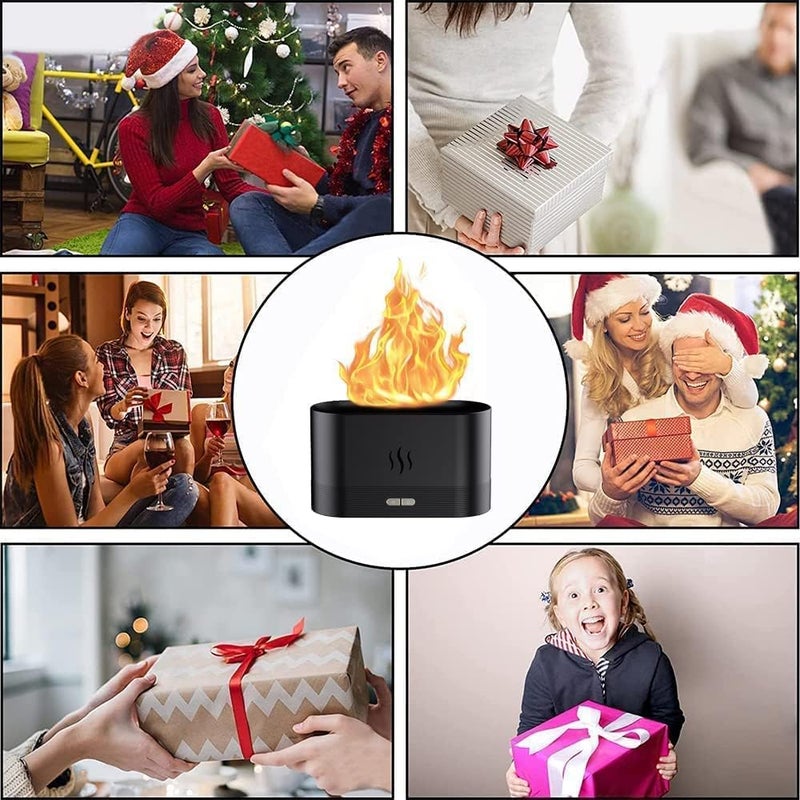FIRAWER Aromatherapy Flame Light Quiet Mist Humidifiers Aroma Air Diffusers with Auto ShutOff Protection Mini Flame Light Humidifier Atomization Auto Shut Off Night Light Humidifier - Image 3