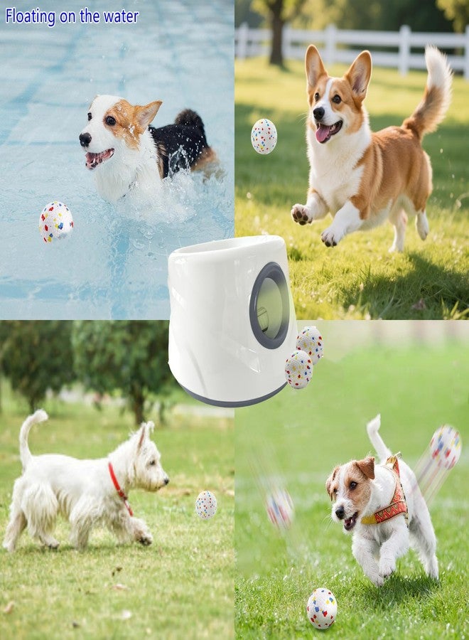 Mloowa Automatic Tennis Ball Launcher for Dogs, Interactive Dog Toy Thrower, Adjustable Distance ft, Includes 2.3-inch Small Balls (Gray) - Image 2