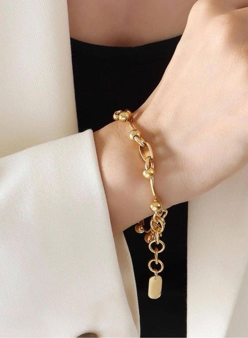 Jewelry 4You 18k Gold Plated Stainless Steel Bracelet - Image 1