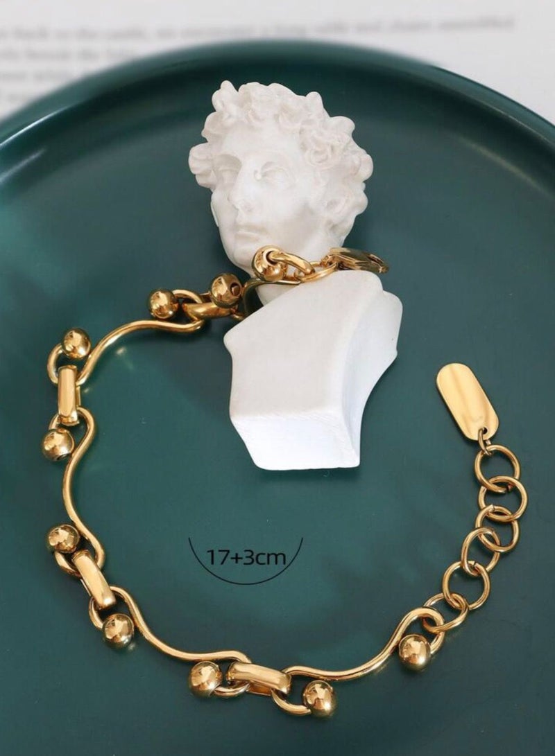 Jewelry 4You 18k Gold Plated Stainless Steel Bracelet - Image 3