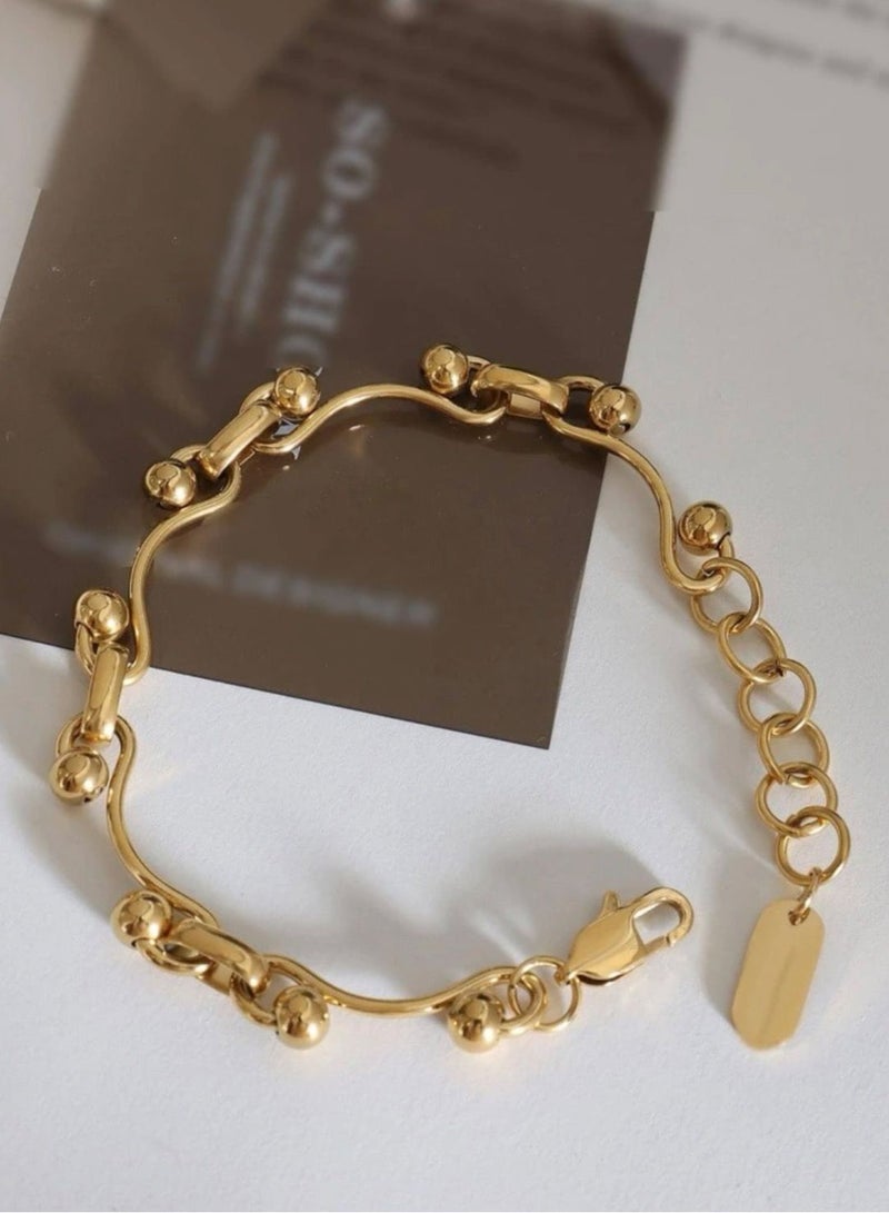 Jewelry 4You 18k Gold Plated Stainless Steel Bracelet - Image 2