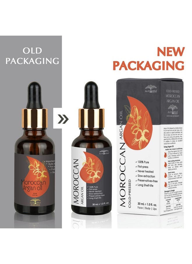 All Naturals Argan Oil - Cold Pressed (Imported From Morocco) Pure & Undiluted Carrier Oil For Hairfall, Hairloss & Sensitive Skin & Face Massage - 30Ml  - Image 5