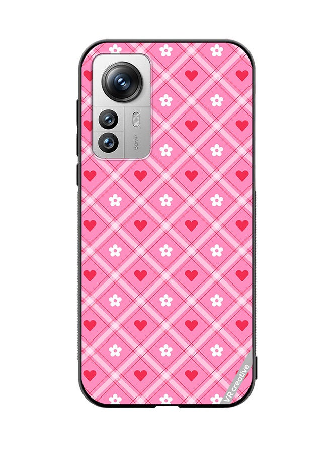 VR CREATIVE Protective Case Cover For Xiaomi 12X Cute Heart Love Daisy Flower Design Multicolour - Image 1