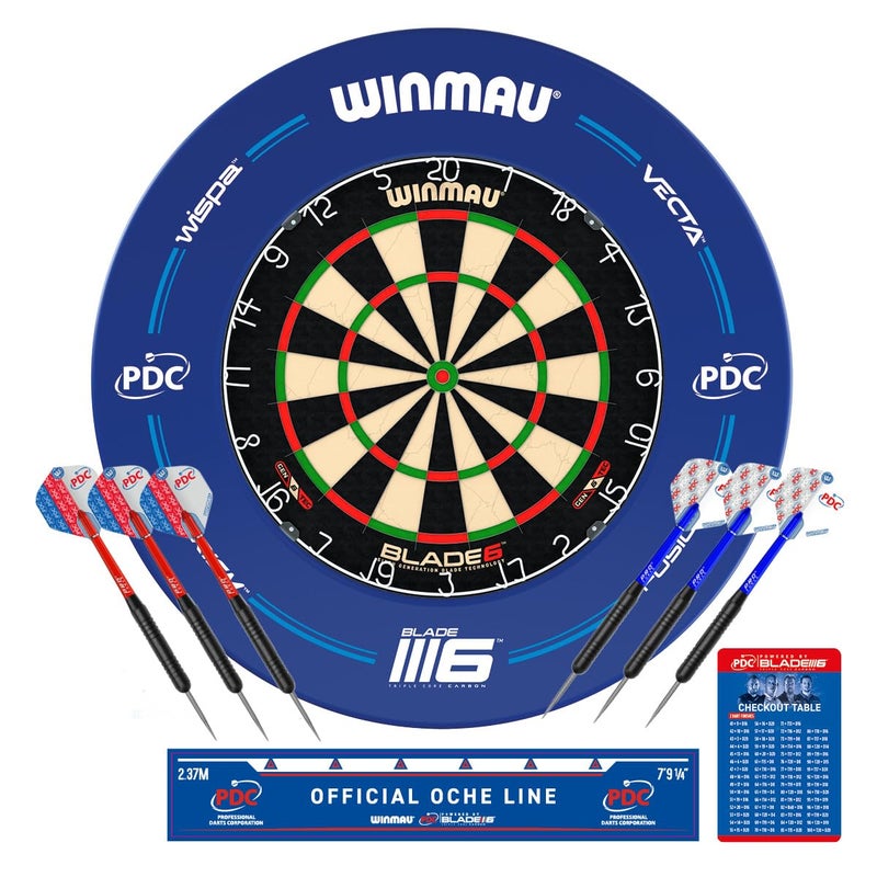 Winmau PDC Blade 6 Dartboard Surround Set Professional Darts Accessories Includes Blade 6 Dart Board Surround 2 Sets of Precision Darts More - Image 2