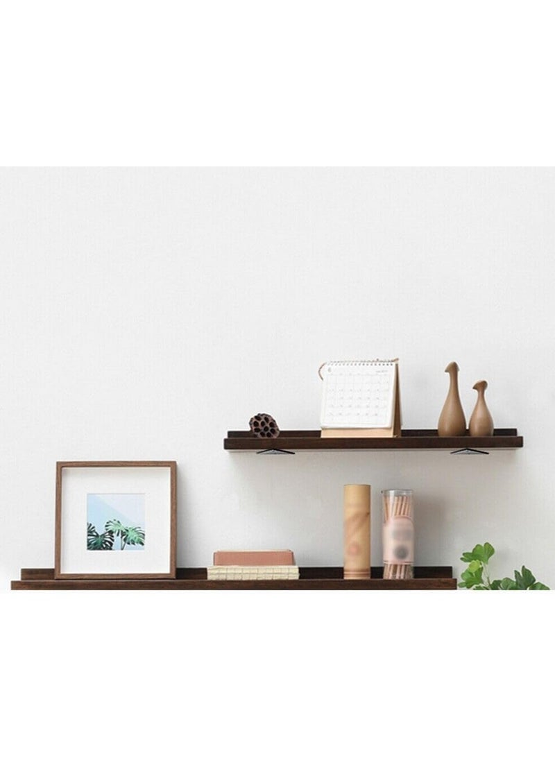 Invisible Shelf Brackets 230x170mm - 2pcs Hidden Wall Mounted Triangle Floating Shelf Brackets for Home Office Decor and Organization - Black