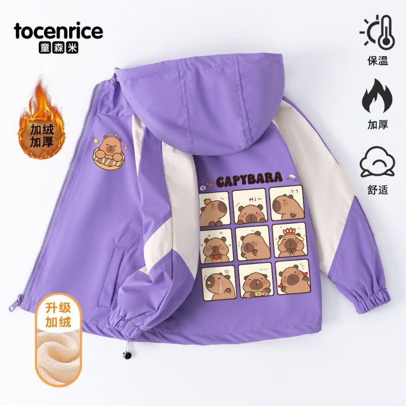 Kapibala Girls' Jackets Casual Korean Style Western Style Children'S Jackets Big Children'S Boys And Girls Windbreakers - Image 3