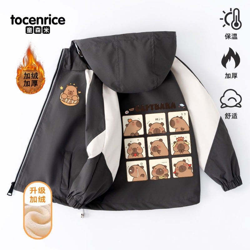 Kapibala Girls' Jackets Casual Korean Style Western Style Children'S Jackets Big Children'S Boys And Girls Windbreakers - Image 5