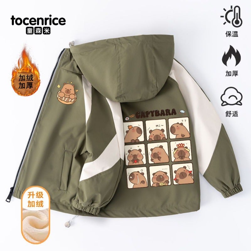 Kapibala Girls' Jackets Casual Korean Style Western Style Children'S Jackets Big Children'S Boys And Girls Windbreakers - Image 4