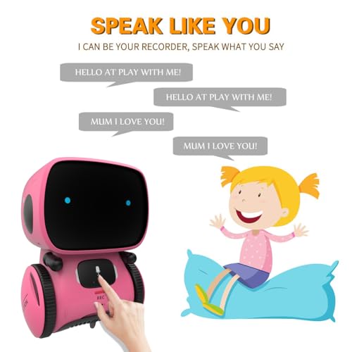 98K Kids Robot Toys for Girls and Boys, Voice Control and Touch Sensor Interactive Smart Talking Robots Intelligent Partner and Teacher with Singing, Dancing, Repeating, Toy Gifts for Kid Age 3 and Up - Image 4