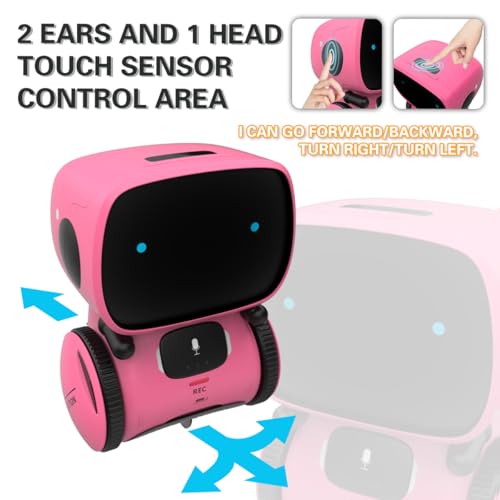 98K Kids Robot Toys for Girls and Boys, Voice Control and Touch Sensor Interactive Smart Talking Robots Intelligent Partner and Teacher with Singing, Dancing, Repeating, Toy Gifts for Kid Age 3 and Up - Image 2