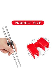 Oasisgalore 10-Piece Reusable Chopstick Helpers, Plastic Training Hinges for Beginners, Kids & Adults.  - Image 2