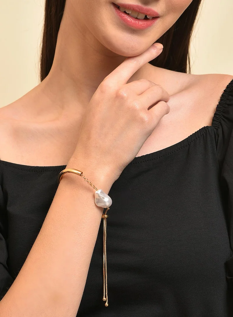 SOHI Pearls Link Artificial Bracelet Jewellery