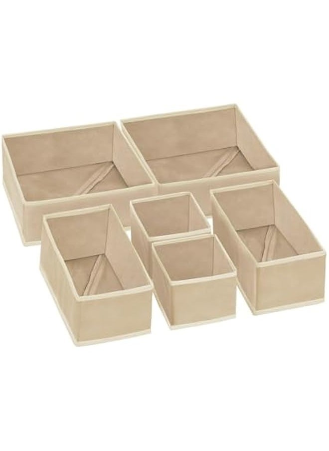 TRASSLE Set of 6 Foldable Clothes Drawer Organizers, Fabric Closet Dresser Drawers Organizers Dividers,Clothing Storage Organizers Box for Underwear, Bras, Lingerie, Panties, Socks,shirt  - Image 2