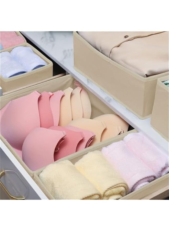 TRASSLE Set of 6 Foldable Clothes Drawer Organizers, Fabric Closet Dresser Drawers Organizers Dividers,Clothing Storage Organizers Box for Underwear, Bras, Lingerie, Panties, Socks,shirt  - Image 3