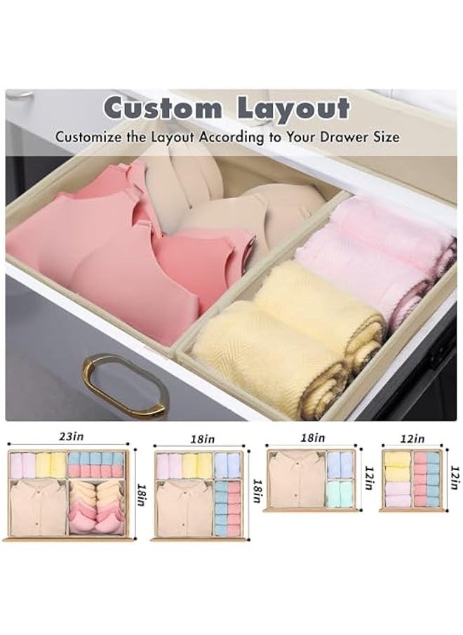 TRASSLE Set of 6 Foldable Clothes Drawer Organizers, Fabric Closet Dresser Drawers Organizers Dividers,Clothing Storage Organizers Box for Underwear, Bras, Lingerie, Panties, Socks,shirt  - Image 4