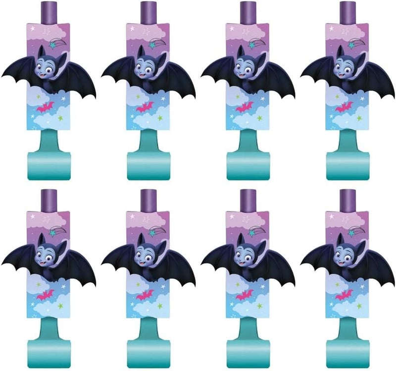 Unique Disney Vampirina Party Blowouts  5 x 3  8 Pcs - Image 1