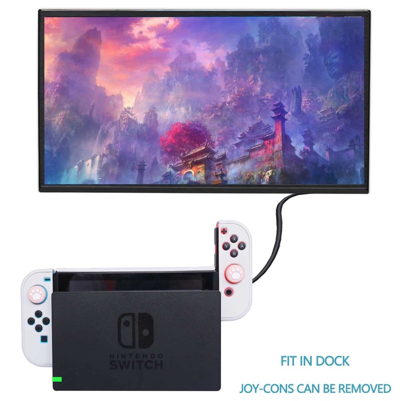 COMCOOL Dockable Case for Nintendo Switch 3 in 1 Protective Cover Case for Nintendo Switch and Joy-Con Controller with Screen Protector and Thumb grips - Stone - Image 5
