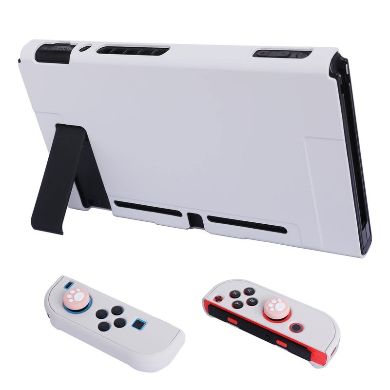 COMCOOL Dockable Case for Nintendo Switch 3 in 1 Protective Cover Case for Nintendo Switch and Joy-Con Controller with Screen Protector and Thumb grips - Stone - Image 3