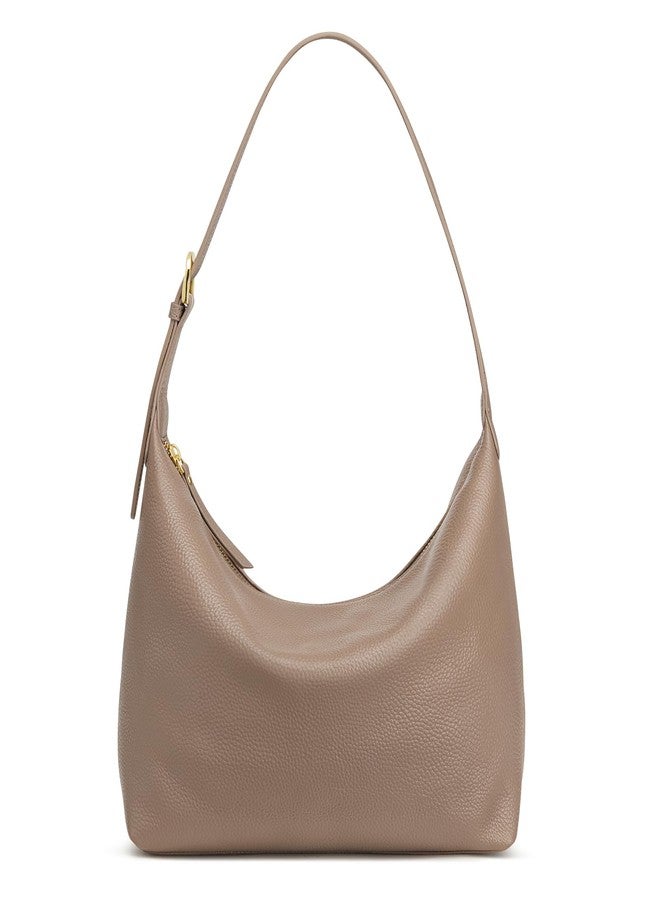 Kattee Hobo bags for Women Genuine Leather Crossbody Handbags Shoulder Purse for Work Casual, Khaki - Image 1