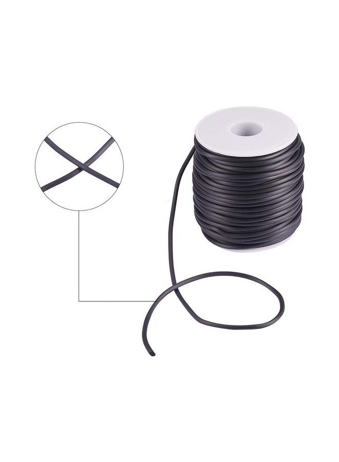 NBEADS 32.8 Yards Solid Rubber Cord 1 Roll Plastic Rope Round Elastic Cord Black Beading Crafting Stretch String For Diy Craft Making 3Mm - Image 4