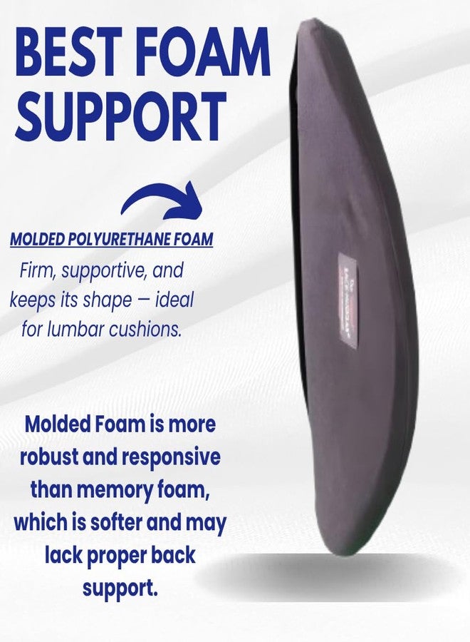 Bodyline Back-Huggar - Thin - Bucket Seat Style - The Original Lumbar Cushion Black - Image 4