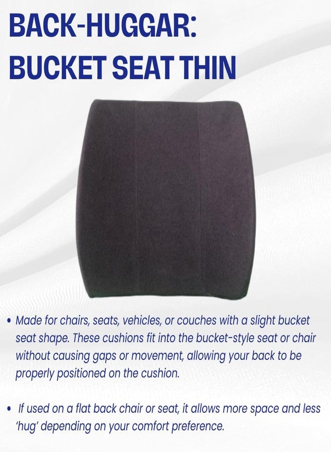 Bodyline Back-Huggar - Thin - Bucket Seat Style - The Original Lumbar Cushion Black - Image 5
