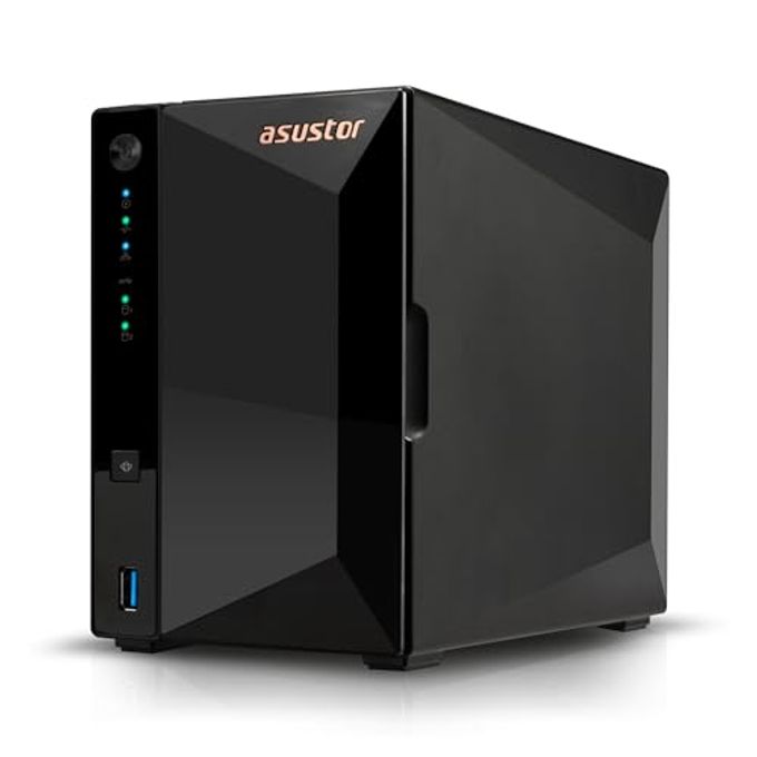 asustor Drivestor 2 Pro Gen2 As3302T V2, 2 Bay Nas, 1.7Ghz Quad-Core, 2.5Gbe Port, 2Gb Ram Ddr4, Small Home Media Server, Network Attached Storage Device (Diskless) - Image 1