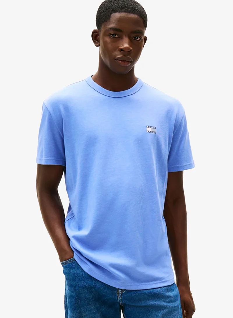 تومي جينز Regular Badge Crew Neck T-Shirt
