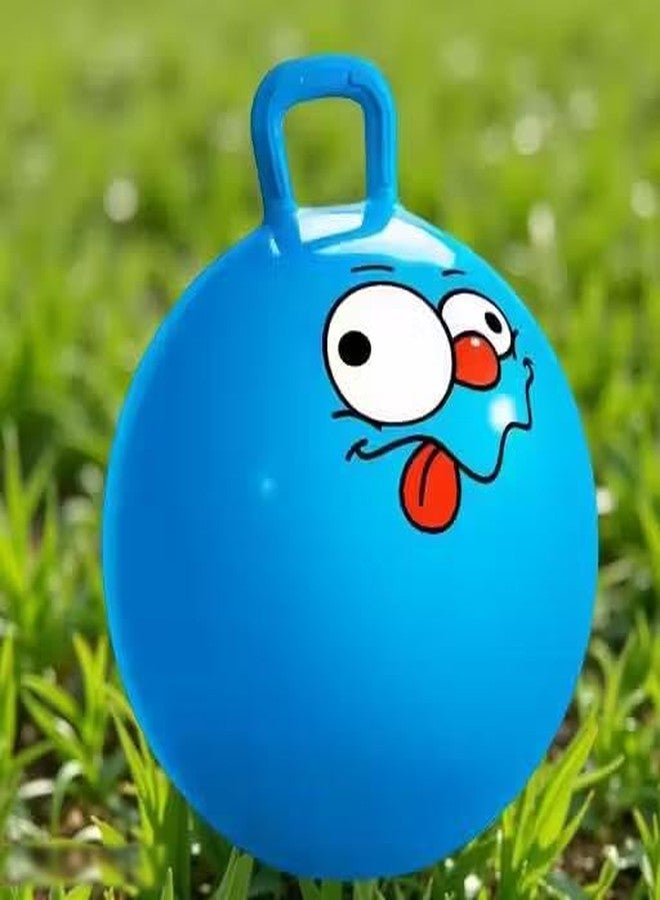 HOMAVA Hoppity Jumping Ball, Bouncy Ball with Handle, hop Ball 18in/45cm Diameter for Age 7-10,Bouncer, Space Hopper with Handle for Children, (Multiolor) - Image 1