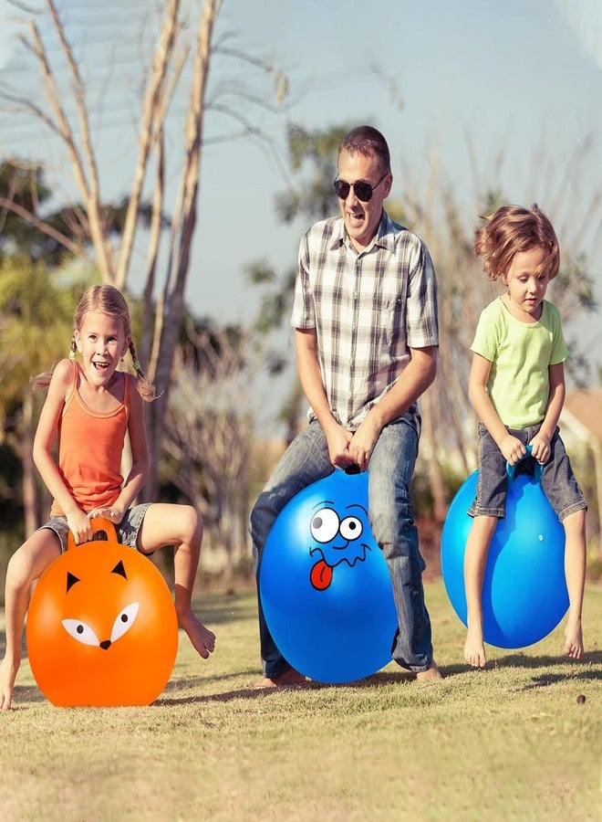 HOMAVA Hoppity Jumping Ball, Bouncy Ball with Handle, hop Ball 18in/45cm Diameter for Age 7-10,Bouncer, Space Hopper with Handle for Children, (Multiolor) - Image 3