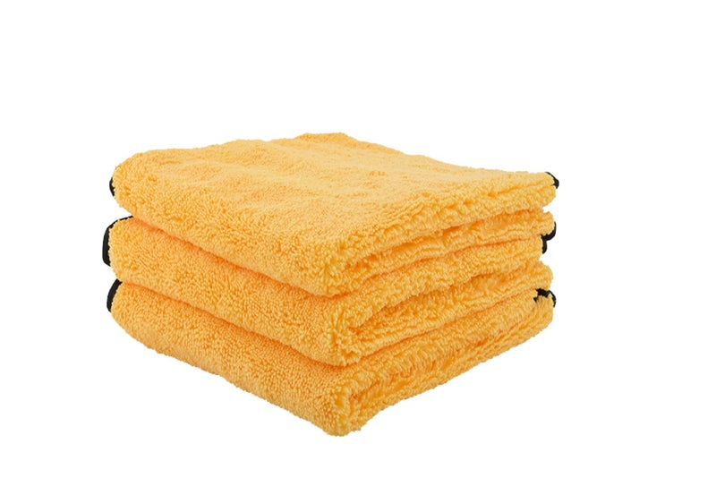 Chemical Guys MIC 506 03 Professional Grade Premium Microfiber Towels Gold 16 Inch x 16 Inch Pack of 3 Safe for Car Wash Home Cleaning Pet Drying Cloths