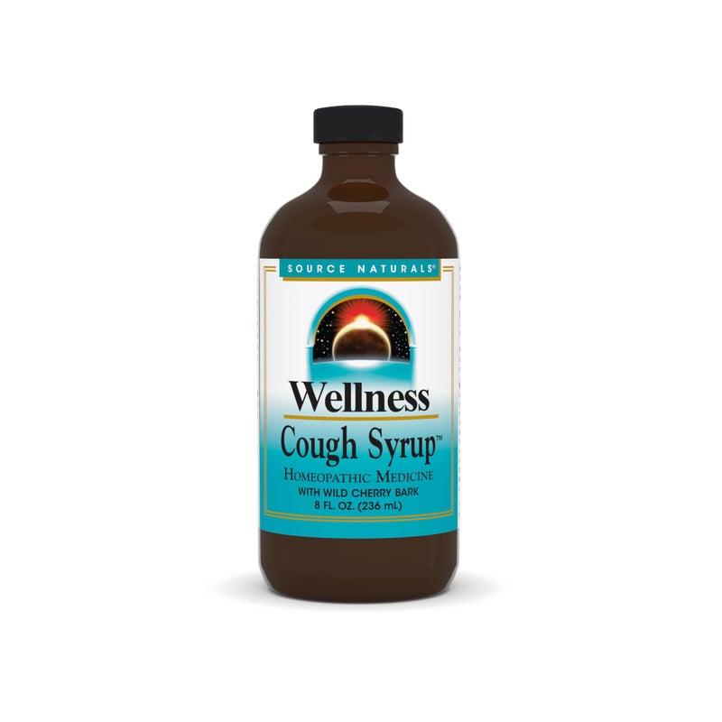 Source Naturals Wellness Cough Syrup with Wild Cherry Bark 8 Fluid Ounces