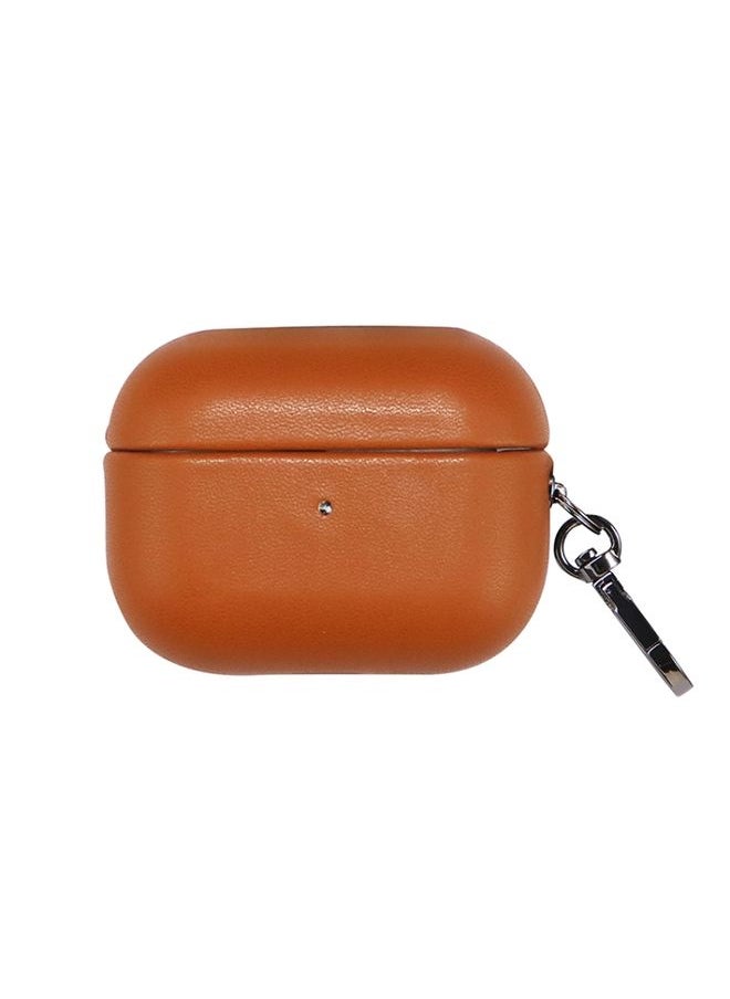 Generic Case Cover For Apple AirPods 3 PU Leather Wireless Bluetooth Earphone Protective Case Brown 