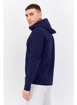 Nike Men Sportswear Fit Hooded Long Sleeve Outdoor Sweatshirt, Navy  - Image 2