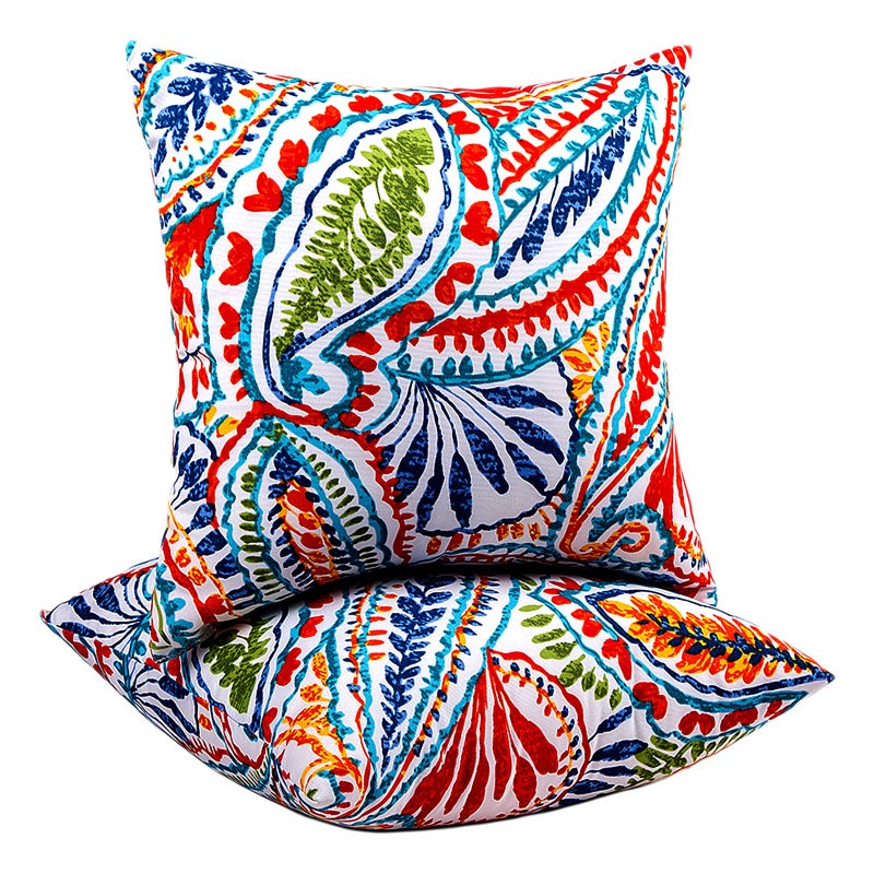 JMGBird Outdoor Throw Pillows Set of 2 - Durable Patio Pillows with Inserts, 18x18 Inch Square Decorative Pillows for Patio Furniture - Image 1