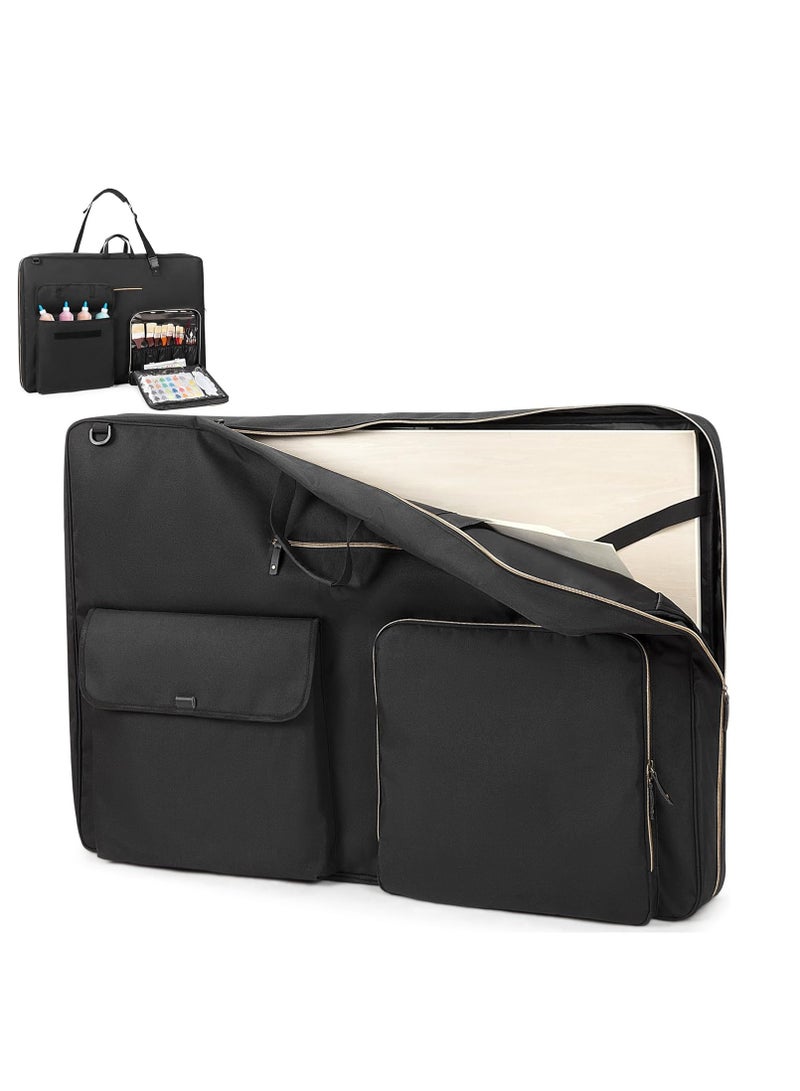 Damero Damero Art Portfolio Case 24 x 36, A2 Artist Portfolio Bag Poster Board Storage with Shoulder Strap, Artwork Carrying Tote Bag for 4k 8k Sketching and Drawing Painting Supply, Black  - Image 2