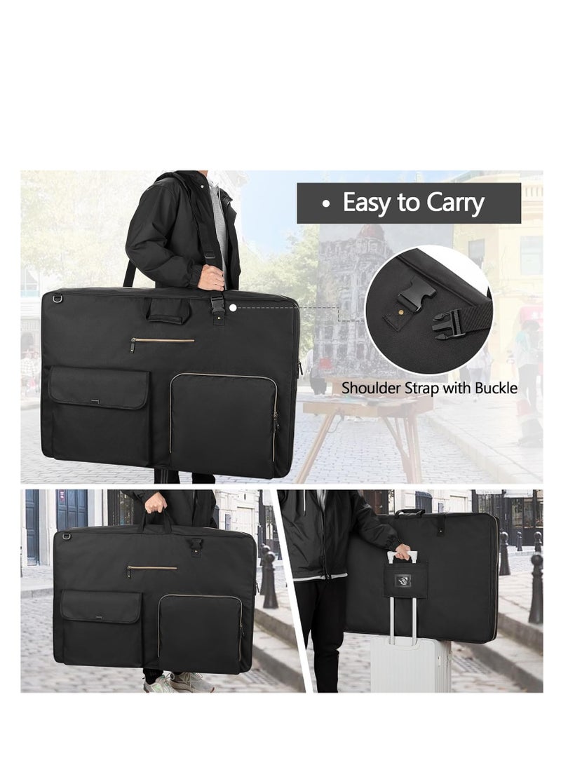 Damero Damero Art Portfolio Case 24 x 36, A2 Artist Portfolio Bag Poster Board Storage with Shoulder Strap, Artwork Carrying Tote Bag for 4k 8k Sketching and Drawing Painting Supply, Black  - Image 4