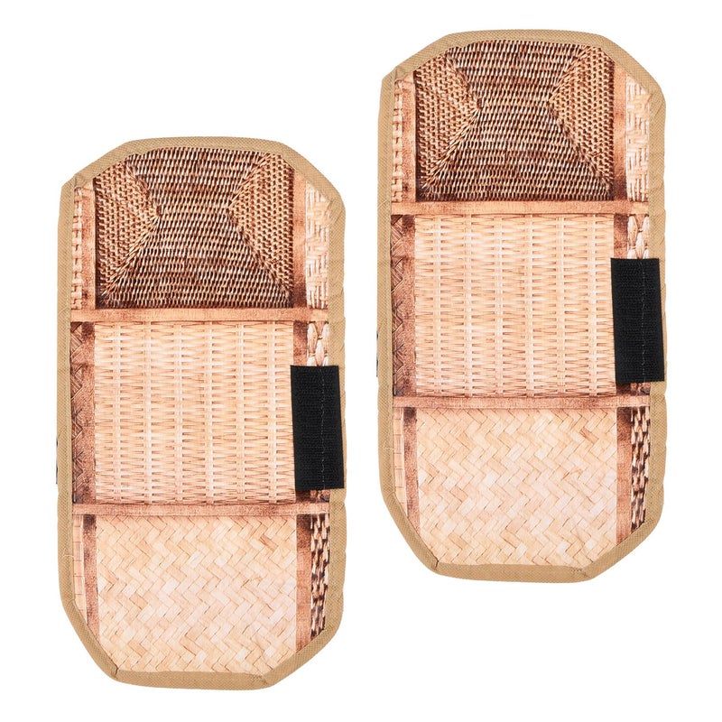 Kuber Industries Kuber Industries Fridge Handle Cover NonWoven Fridge Door Handle Protector Fridge Door Handle Cover Chatai Fridge Handle Cover 2 Piece Set Brown  - Image 1