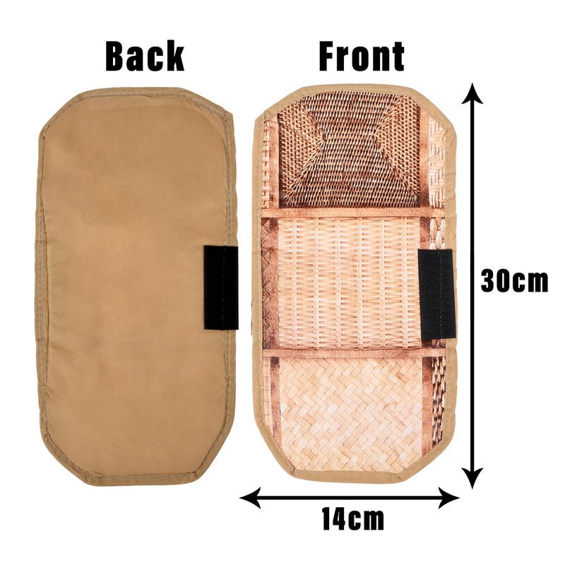 Kuber Industries Kuber Industries Fridge Handle Cover NonWoven Fridge Door Handle Protector Fridge Door Handle Cover Chatai Fridge Handle Cover 2 Piece Set Brown  - Image 3
