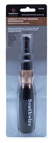 Southwire SDCFR Conduit Fitting Reaming Screwdriver; Heavy Duty; Dual Function; Multi Use Detachable Head; Compatible with Drill; Cushion Grip Handles for Comfort - Image 3