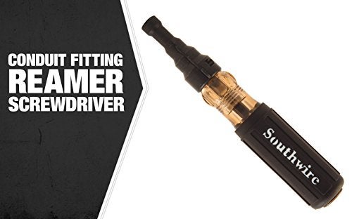 Southwire SDCFR Conduit Fitting Reaming Screwdriver; Heavy Duty; Dual Function; Multi Use Detachable Head; Compatible with Drill; Cushion Grip Handles for Comfort - Image 4
